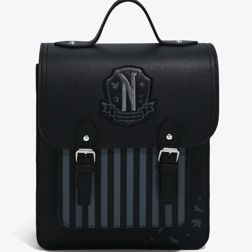 Wednesday Nevermore Academy Mini Backpack Hot Topic Addams Family Halloween‎